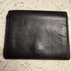 Gucci Black Leather Card Holder Wallet